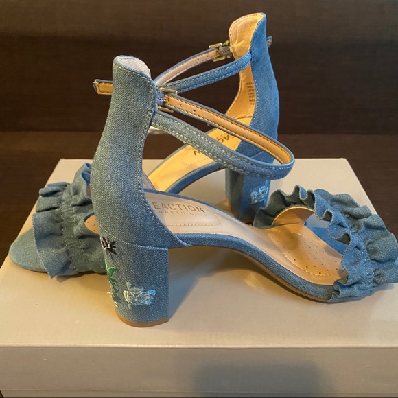 Kenneth Cole Reaction Blue Denim Block Heels - Picture 7 of 15